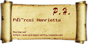 Pércsi Henrietta névjegykártya